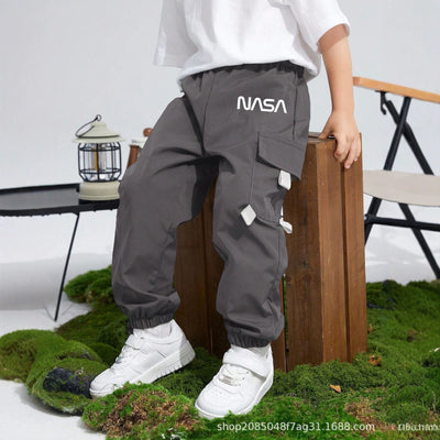 Kids' cargo pants: new summer fashion for boys - jogger style, loose fit, casual athletic pants for mid-to-large children