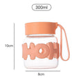 Dropshipping & free shipping: trendy "pang pang" cup with handle - creative letter glass mug with lid - high-value gift cup for women