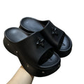 Thick sole slippers for women outwear summer 2026new arrival travel summer one-line sandals slippers for students to increase height