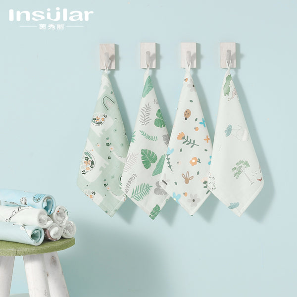 Yinxiuli baby cotton gauze face towel handkerchief soothing towel newborn face square towel bath towel handkerchief square towel