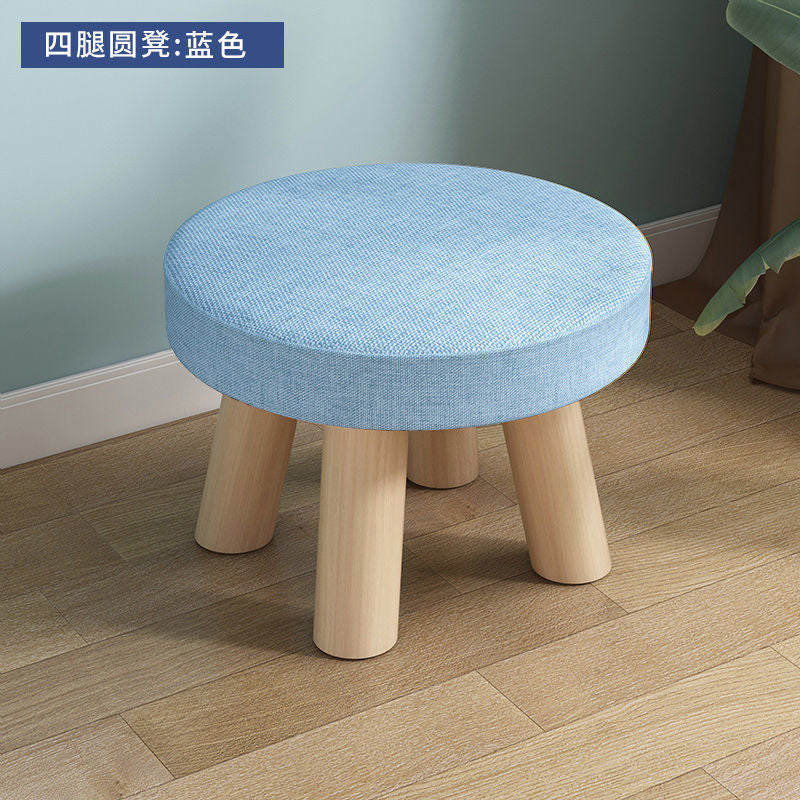 Cute children's cartoon creative eating small bench small stool household solid wood round stool sofa hair stool baby chair