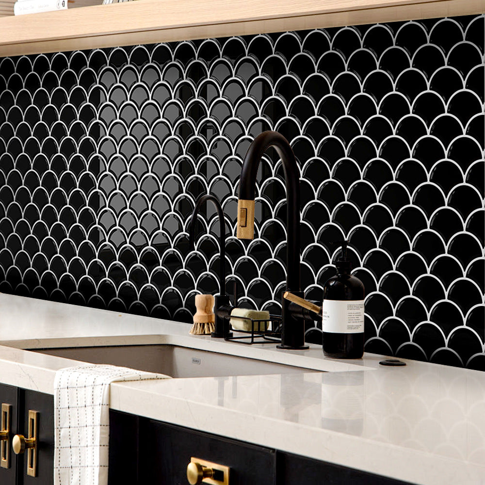 Cross-border 3D three-dimensional glue wall sticker kitchen bathroom background wall decoration renovation sticker waterproof and moisture-proof wholesale