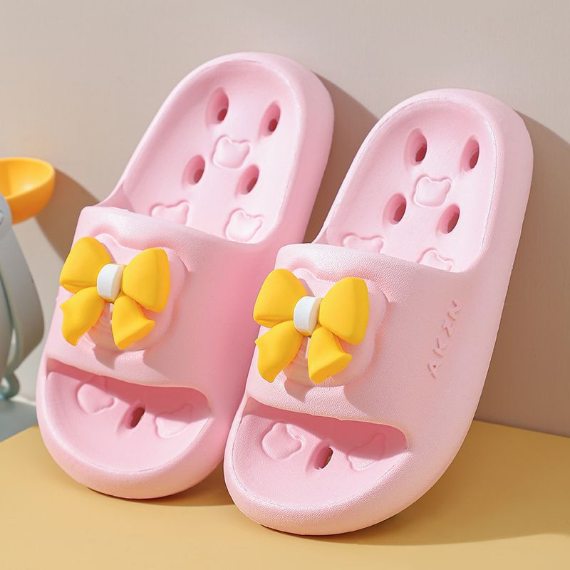 Eva kids' leak-proof cartoon anti-slip hollow-out summer home quick-dry baby slippers bathroom girls' bath slippers