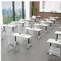 Foldable conference table, mobile training desk, modern educational institution single study desk, minimalist bench desk