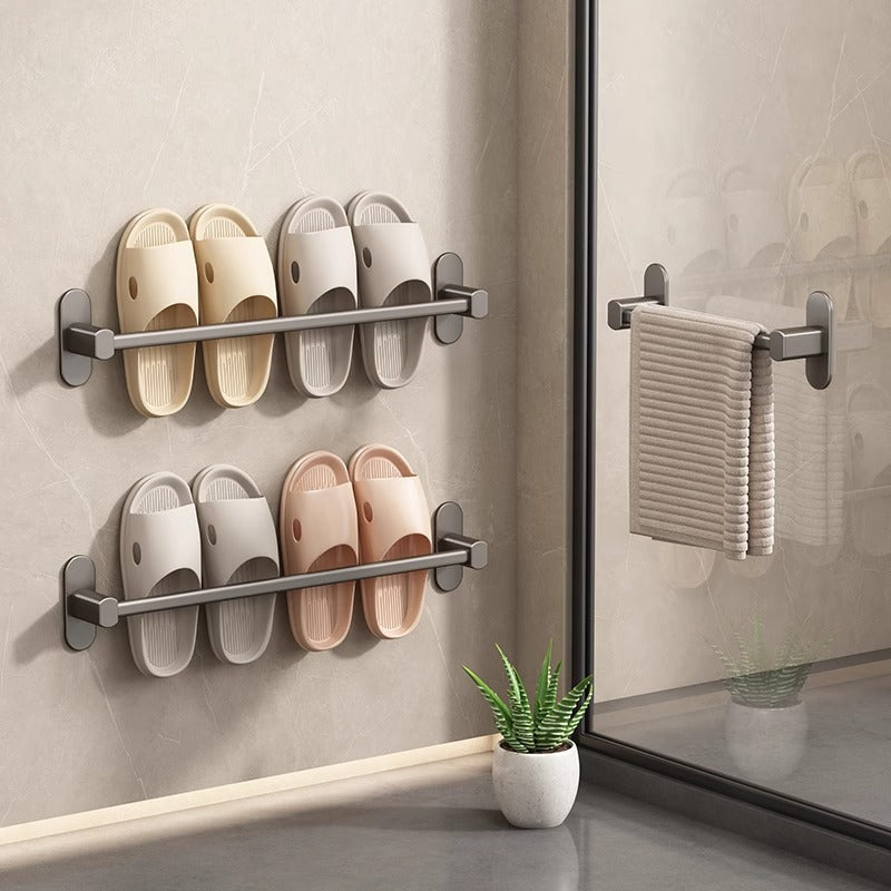 Bathroom slipper rack, punch-free bathroom storage rack, shoe storage handy gadget, toilet wall hanging rack, drain rack