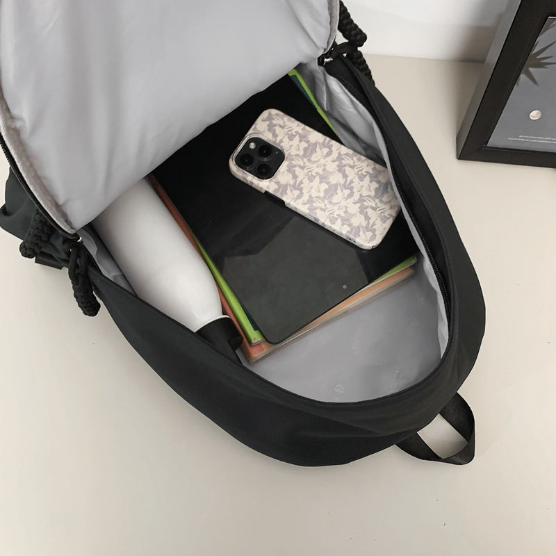 Custom high school student backpack - trendy, large capacity, couple's style, high-value design, korean style, thick, durable, and versatile backpack