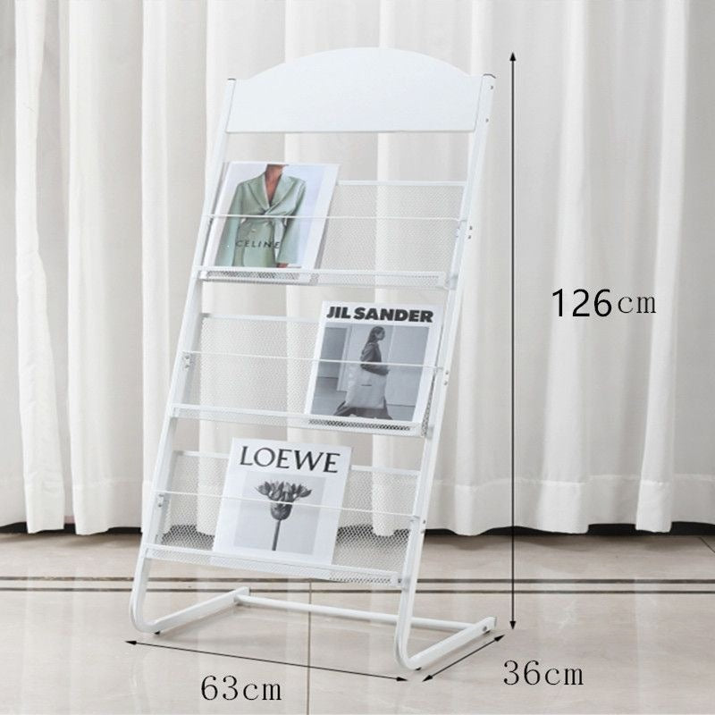 Floor magazine rack, newspaper rack, book rack, display rack, promotional material rack, single page rack, storage rack