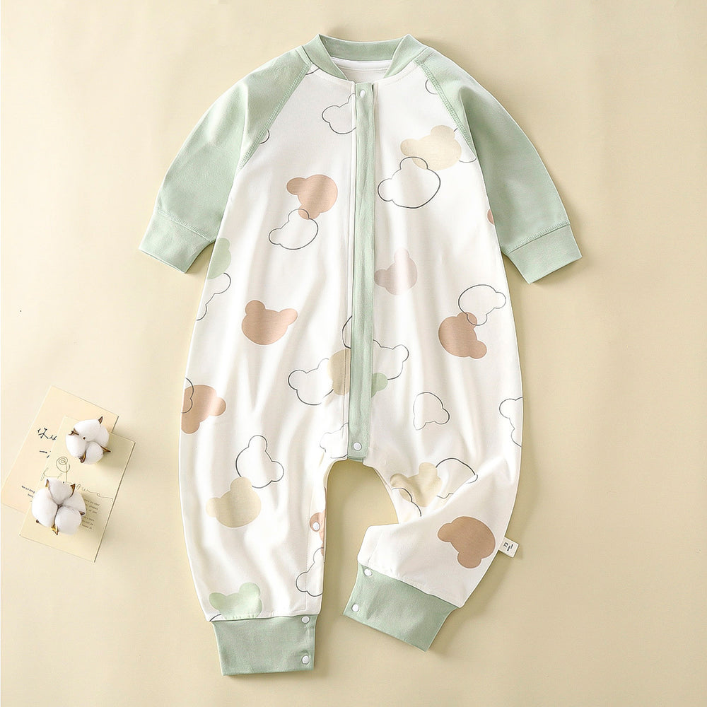 Baby heattech pajamas baby anti-kick quilt infant one-piece boneless romper pure cotton type a split leg sleeping bag