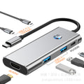 type-c docking station hub one-click screen-off usb converter 4k high-definition screen projection notebook multi-port