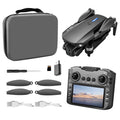 E88 gt drone - brushless, dual-camera, hd aerial photography, optical flow, remote control display 4.3inch - aircraft (cross-border)