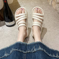 Summer outwear slippers new arrival student fashion beach roman one-line easiest for matchnon-slip soft bottom sandals thick solecasual