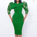 D294 european and american clothing  cross-border new autumn plus size elegant fashion bodycon dress - high-quality export dress