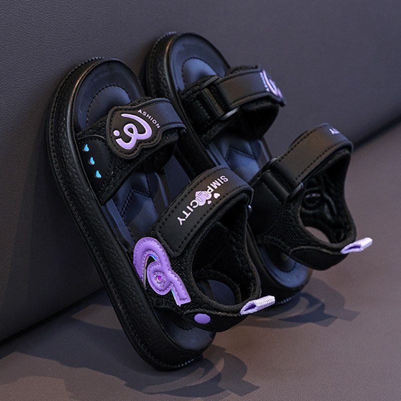Girls' sandals: new  summer collection - open-toe princess sandals for kids, stylish non-slip beach shoes for girls (sizes for mid-to-large children)
