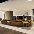 Saint-germain fabric sofa - luxury living room set, italian minimalist curved & unique shape sofa combination