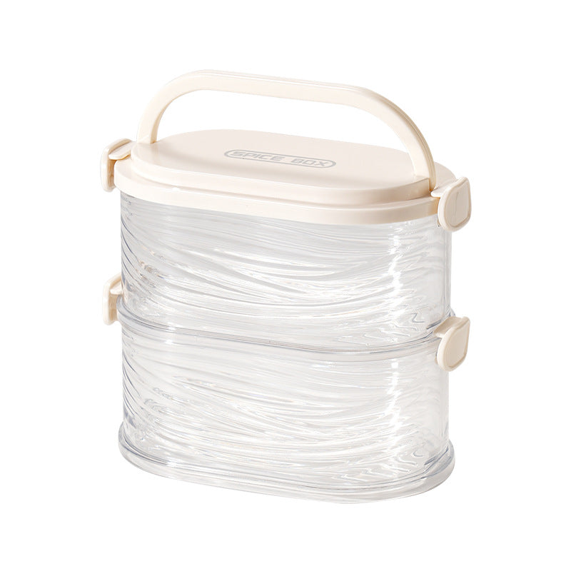 Living room grid sealed tank scented tea storage box multi-layer grain tank storage tank dry goods transparent storage tank with lid