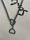 Amazon wide light luxury style y-ring slider chain stainless steel necklace handmade punk cuban chain necklace