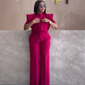 European and american cross-border african women's clothing  summer new fashionable and stylish designer short shirt and pants set