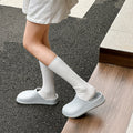 2025 new eva clog slippers for men - waterproof, no-hole half slippers, stylish couple's clogs