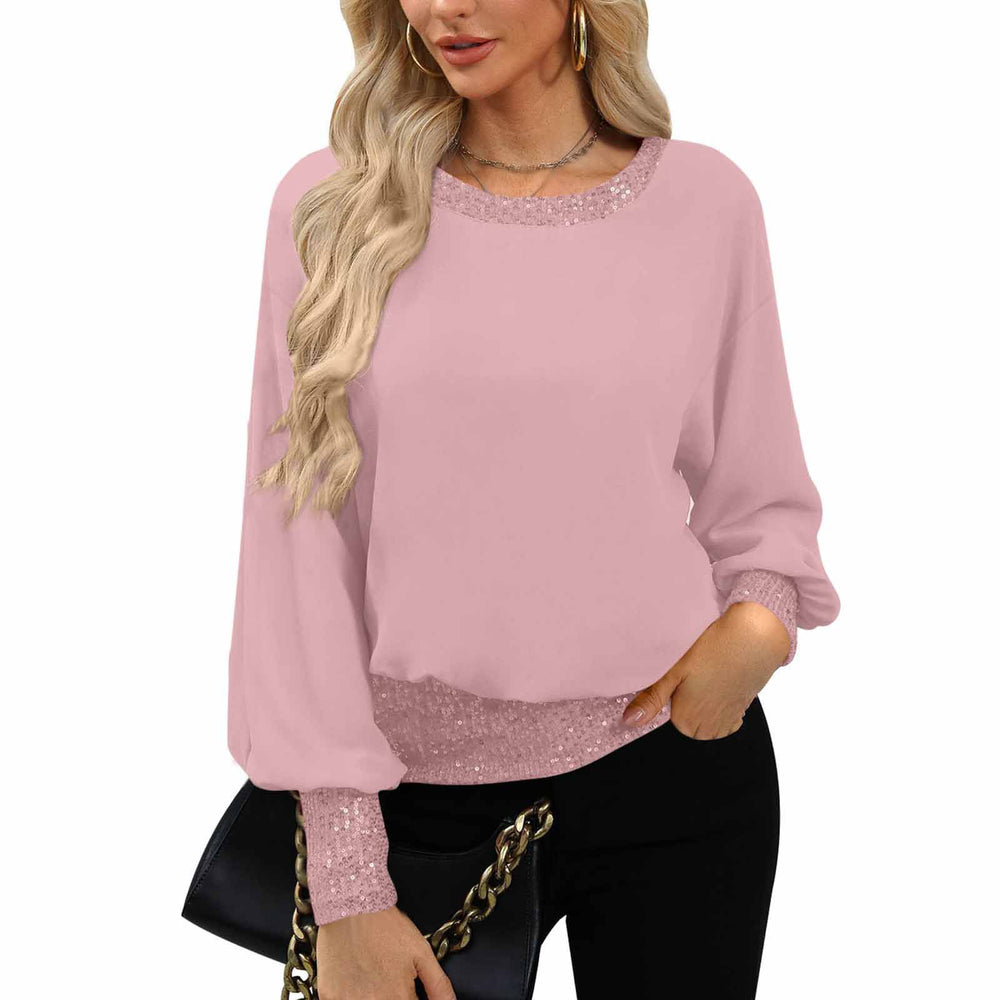 autumn new women's knitted top - cross-border european and american style, solid color, minimalist long-sleeve crew neck t-shirt