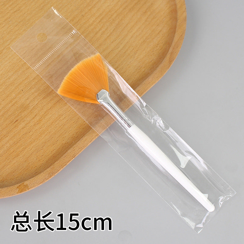 Beauty tools fan-shaped brush fruit acid brush makeup brush beauty mask brush modification essence brush single bag wholesale