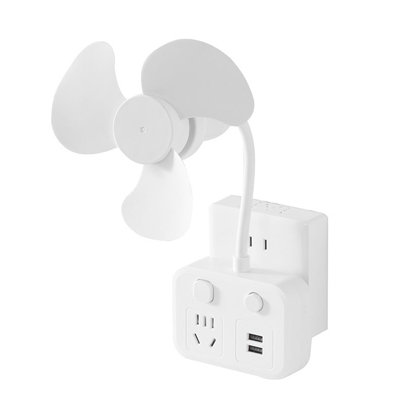 Summer multifunctional usb charging converter with small fan, toilet home socket troubleshooting power strip for office use