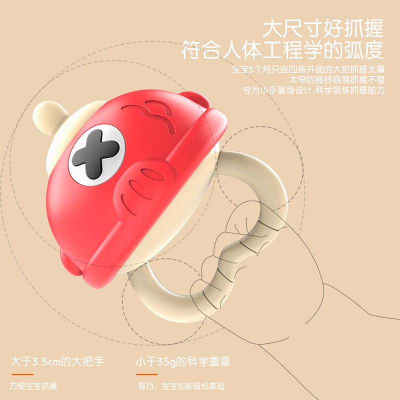 Cross-border baby rattle, newborn toothpaste set, baby grinding teeth can be gnawed, birth gift box set, toy.