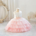 Ready-to-ship new children's formal dress, tulle princess gown, baby girl's first birthday banquet dress, flower girl dress