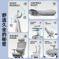 Computer chair, ergonomic chair, home reclining office chair, plaid sedentary breathable mesh seat, gaming chair