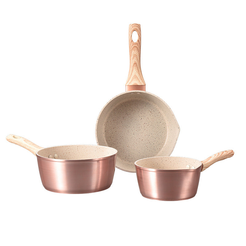Aluminum household milk pot suit non-stick multi-function instant noodle pot induction cooker neutral food supplement pot pot wholesale