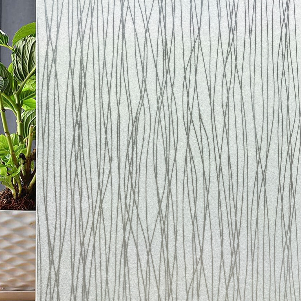 Cross-border colored glass privacy protection film glue-free electrostatic light transmission opaque bedroom office decoration glass film