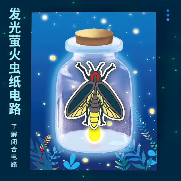 Science experiment DIY luminous firefly creative paper circuit technology small production children's handmade physical material package