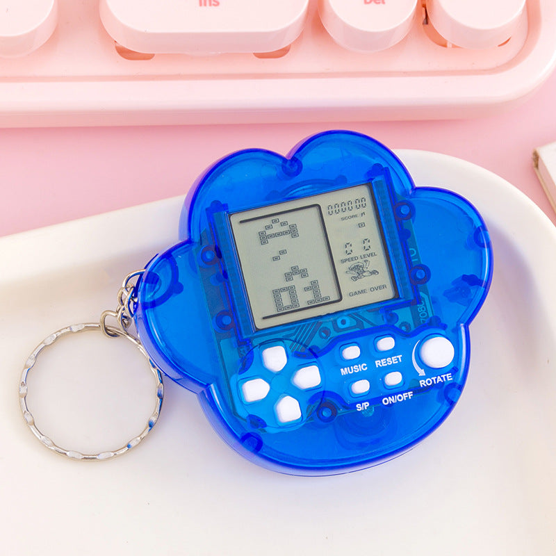 mini handheld game console keychain - tetris electronic game console - handheld console - schoolbag creative ornament