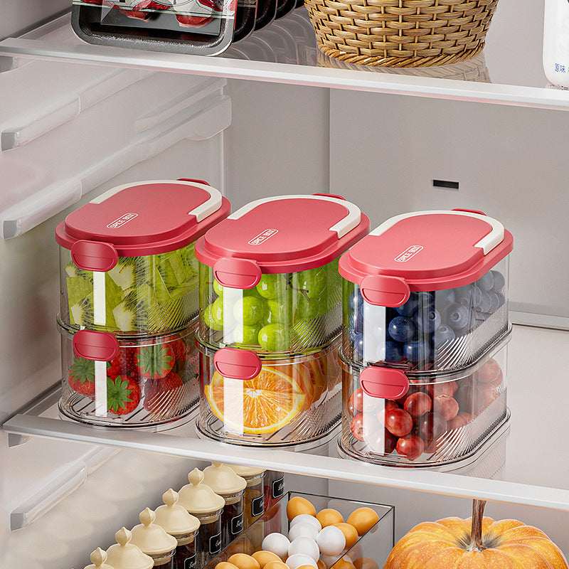 Kitchen spice sealed storage box food grade onion ginger garlic seasoning fresh-keeping box can be stacked with miscellaneous grain classification storage tank