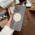Magsafe magnetic suction suitable for iphone 16 mobile phone case comes with lens film apple 17pro frosted all-inclusive soft case
