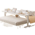 Computer desk pure solid wood cross-bed table movable adjustable table cross-bed lazy study desk long desk against the wall