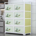 Aluminum alloy cupboard for home kitchen cabinet simple multi-functional stainless steel locker multi-layer stove storage cabinet box