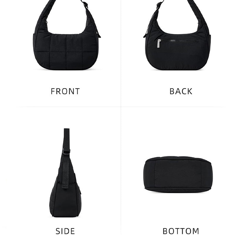 New literary crossbody large capacity multi-color plaid canvas bag women's casual simple shoulder bag source factory