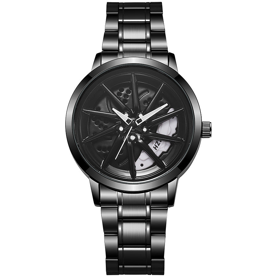 New arrival cool sports car wheel hub watch inner ring can rotate men quartz watch dial fashiontrendy watch
