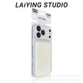 Crystal lens lychee grain magnetic apple 17 pro max phone case - cross-border iphone 11 drop-proof full coverage