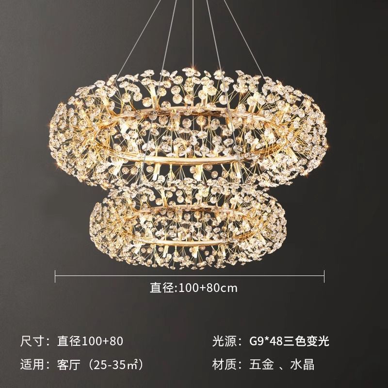 Dandelion crystal chandelier - luxury living room, bedroom, dining room lighting - high-end crystal chandelier - modern creative design for clothing stores