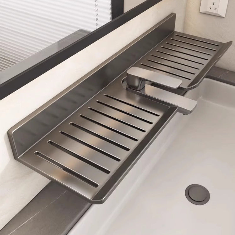 Bathroom vanity mirror front shelf, toilet faucet sink bathroom storage rack, drill-free installation