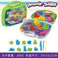 New arrival cross-border kids toy sand suitcase quartz sand color sand storage suit plastic color sand decompression toy