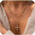Fashionexportfashion cross necklaceelegant small cross pendant clavicle chain girls atmosphere jewelry necklace