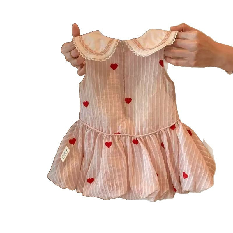 New korean style cute little girl's tutu dress, sleeveless summer dress for girls, stylish children's dress