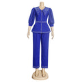 new african women's top and pants two-piece set, plus size, european and american style, export quality, suitable for  and