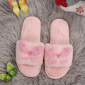 women's cotton slippers - new autumn/winter collection: rhinestone butterfly design, girly style, indoor/outdoor home wear, warm flat cotton slippers