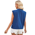 Ebay european and american cross-border women's spring and summer new arrival  independent station washed collarless denim vest vest tops