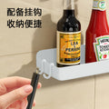 Japanese-style wall-mounted kitchen organizer rack - no drilling required - multi-purpose storage for spices and condiments