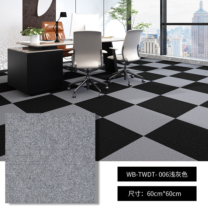 Solid color self-adhesive carpet splicing square office commercial full floor mat bedroom large area cement floor billiard hall