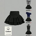 sexy fashion women's elegant commute style tie-side ruffle hem midi skirt